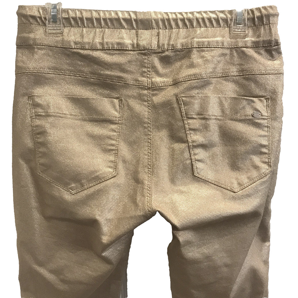 Bevy Flog Shely Drawstring Pull On Pants Gold Met… - image 7